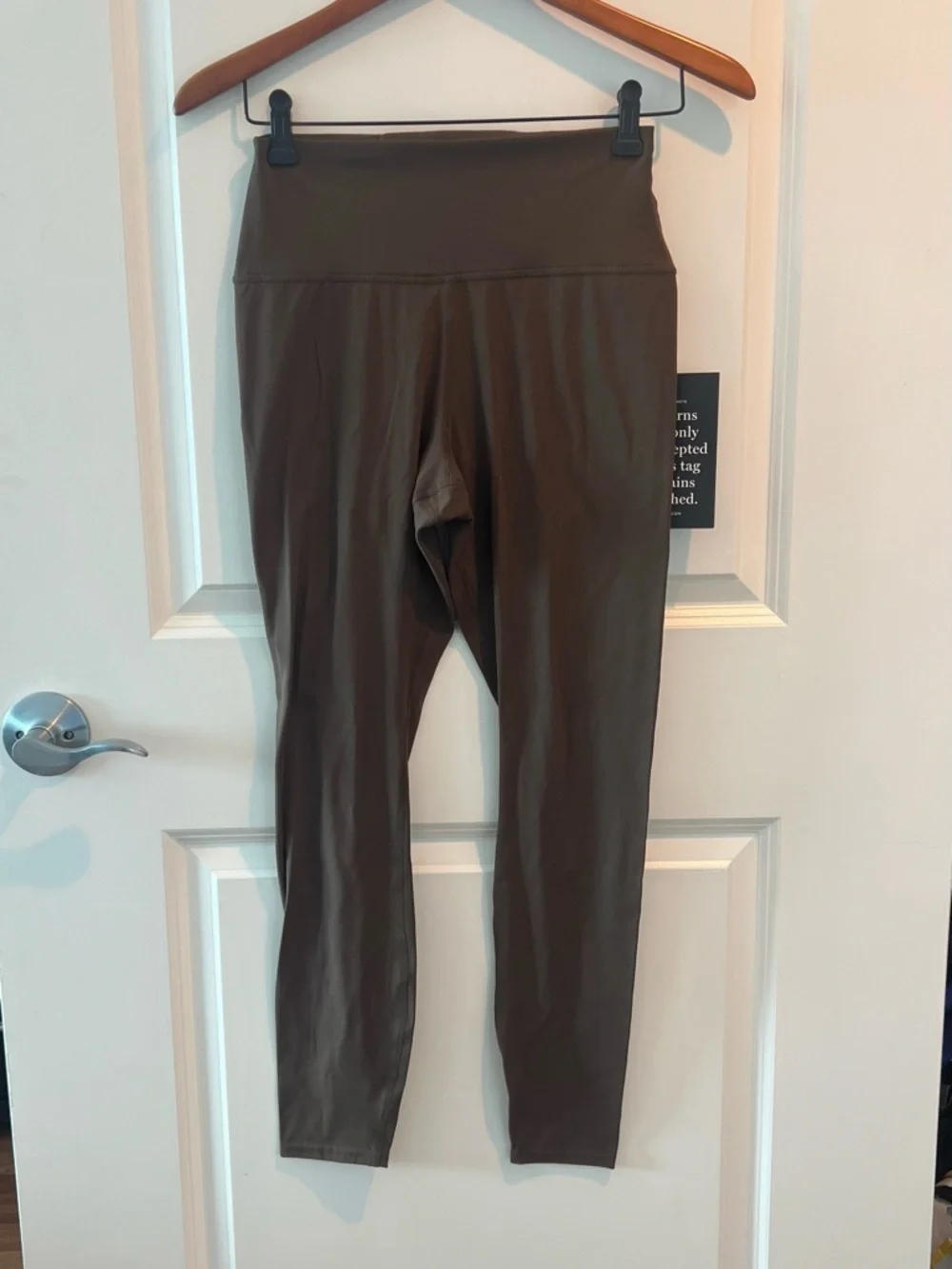 TNUCK SPORT Chocolate Brown High Rise Compression Spandex MacKenzie Legging Sz S